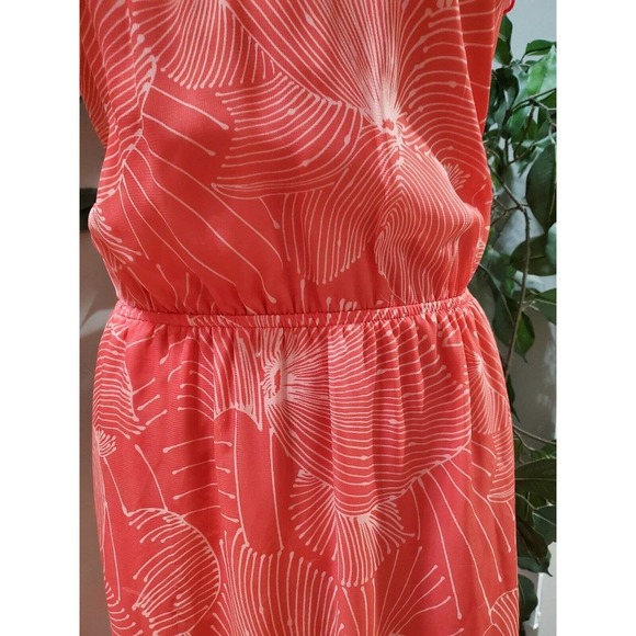 Maurices Womens Red Floral Polyester Round Neck Short Sleeve Long Maxi Dress XL - Picture 4 of 15